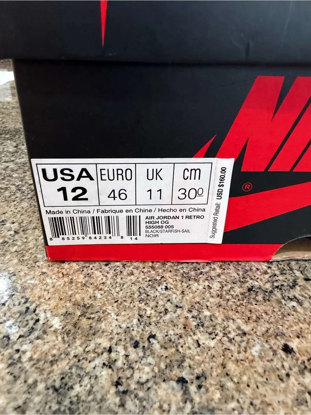 (2015) Air Jordan 1 Retro High OG 'Shattered Backboard' - Black/Orange/White